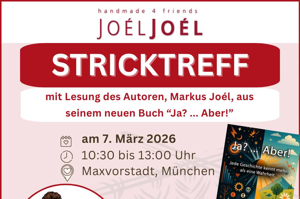 Stricktreff + Lesung aus dem Buch „Ja? … Aber!“ 