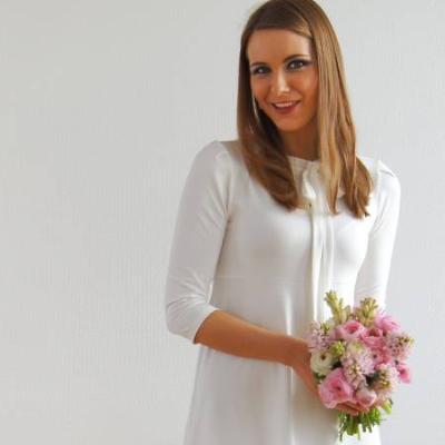 schlichtes Brautkleid SchleifenKleid  AVA Kleid fürs Standesamt