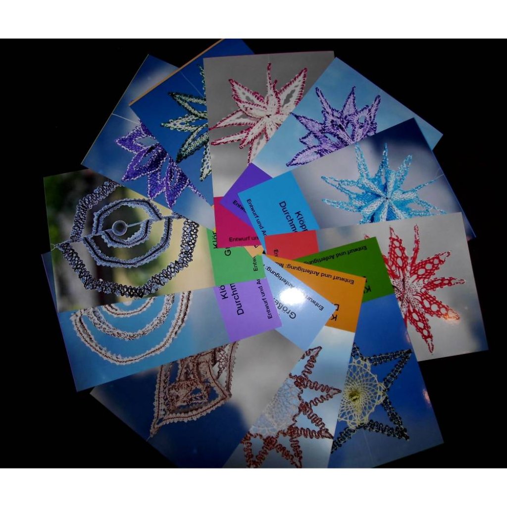 Buch Kreative Klöppelideen – Sterne in 3 D  Klöppelbriefe Anleitungen klöppeln Faltstern Origami Klöppelspitze Bild 3
