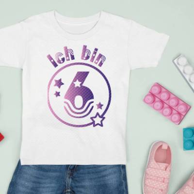 Bügelbild Geburtstagszahl Stars & Stripes – Flex-, Glitter- oder Flockfolie, Zahl 1-9, personalisierbar