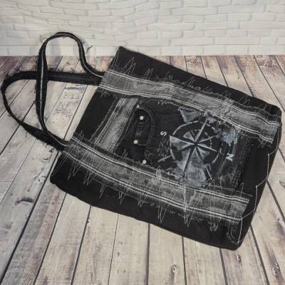 Jeanstasche, Einkaufstasche,Shopper, Jeans Upcycling, Recycling, Tragetasche