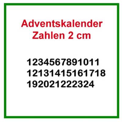 Bügelbild ZAHLEN #1 ADVENTSKALENDER 