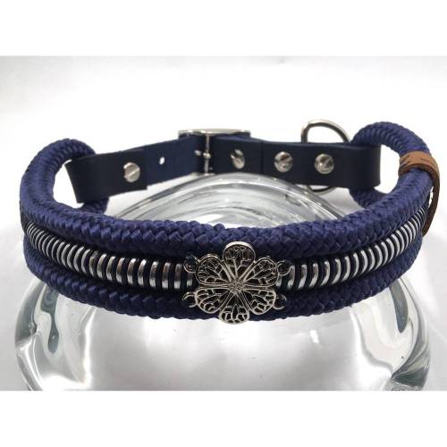 Hundehalsband in blau silber etwas Besonderes" Marke AlsterStruppi sehr edel