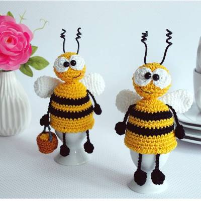 Häkelanleitung Eierwärmer Biene - PDF Datei