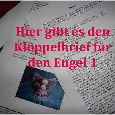 Klöppelbrief für einen Engel