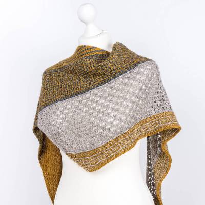 Strickanleitung Dreieckstuch mit Mosaikmuster Callisto