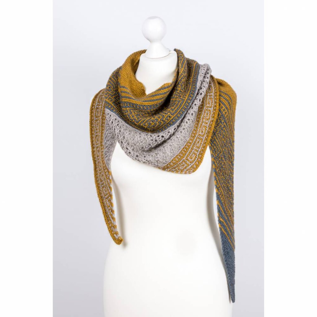 Strickanleitung Dreieckstuch mit Mosaikmuster Callisto Bild 4