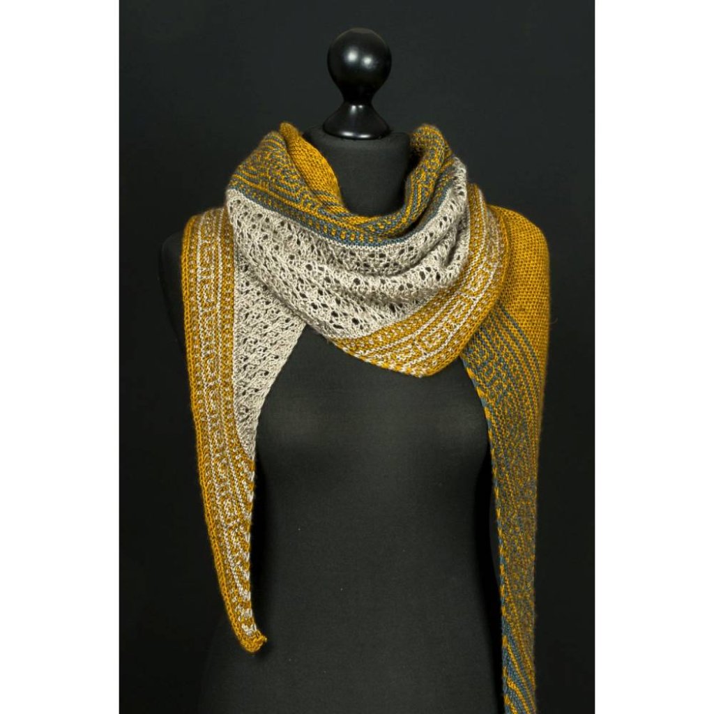 Strickanleitung Dreieckstuch mit Mosaikmuster Callisto Bild 6