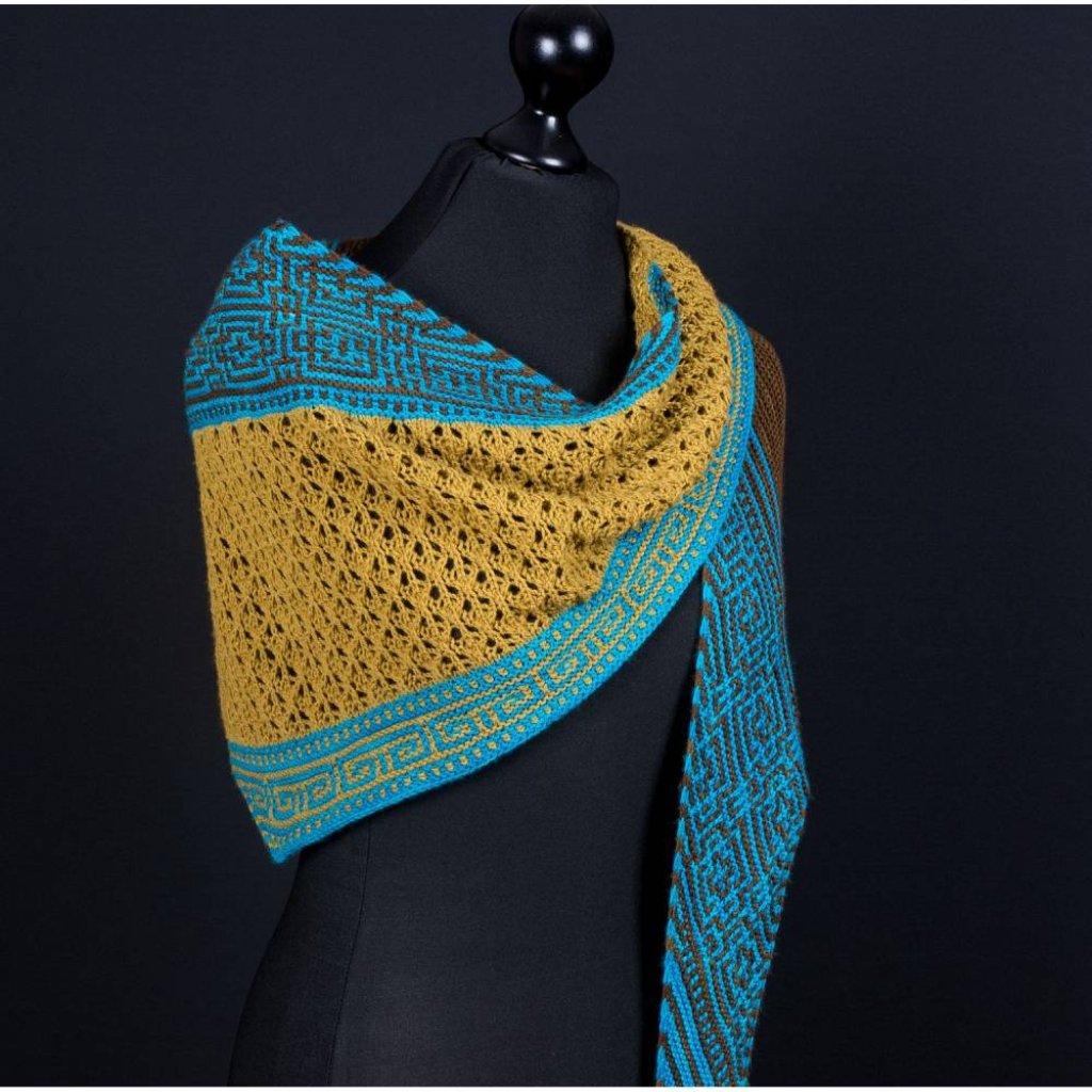 Strickanleitung Dreieckstuch mit Mosaikmuster Callisto Bild 7