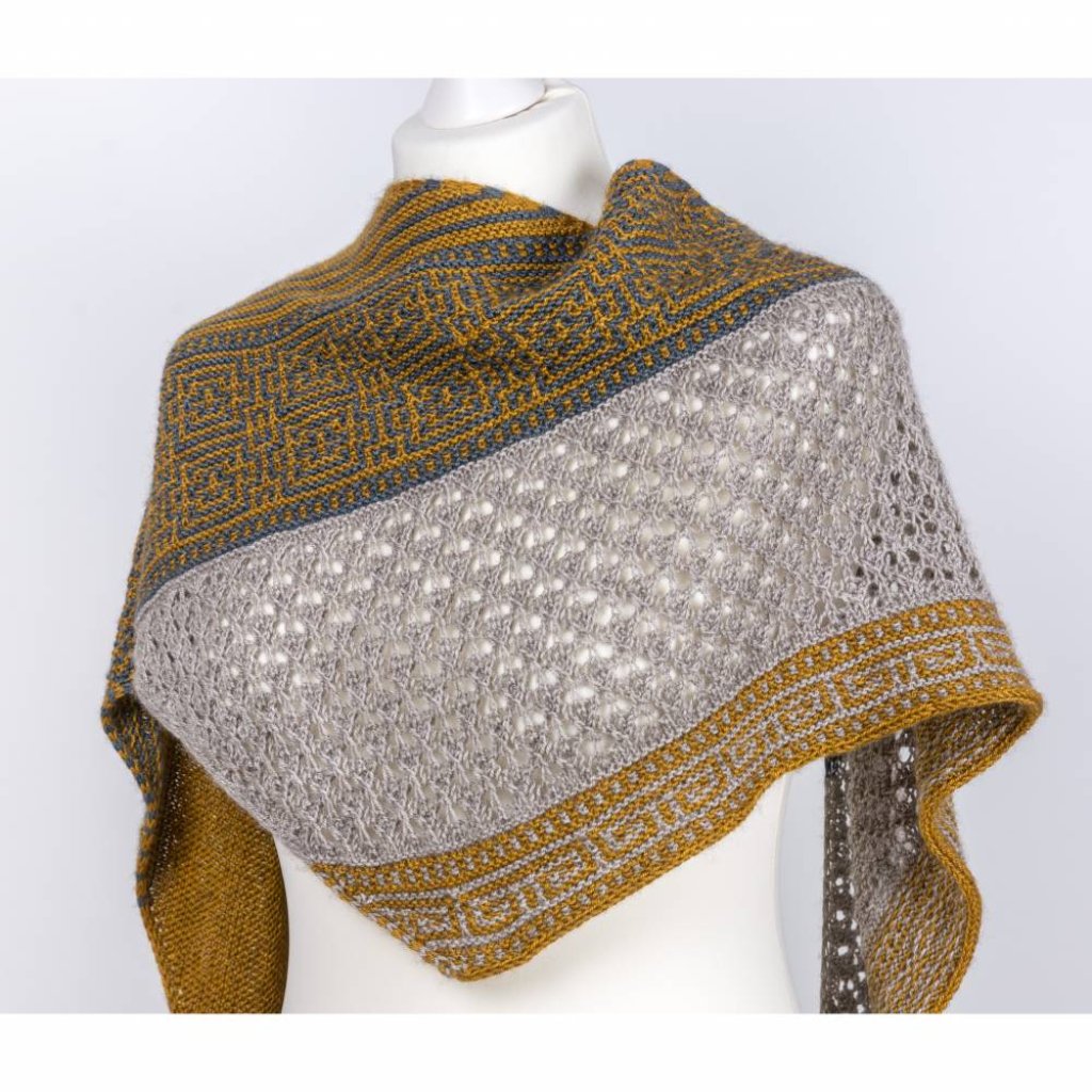 Strickanleitung Dreieckstuch mit Mosaikmuster Callisto Bild 9