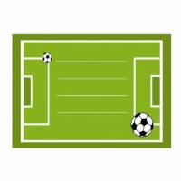 10 Fußball-Feld Aufkleber für die Schule – DIN A7, beschreibbar & ideal für Hefte