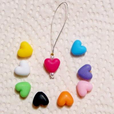 Bunte Maschenmarkierer Herzen – 5er Set, Strickzubehör, Geschenkidee für Strickerinnen, Wichtelgeschenk stricken