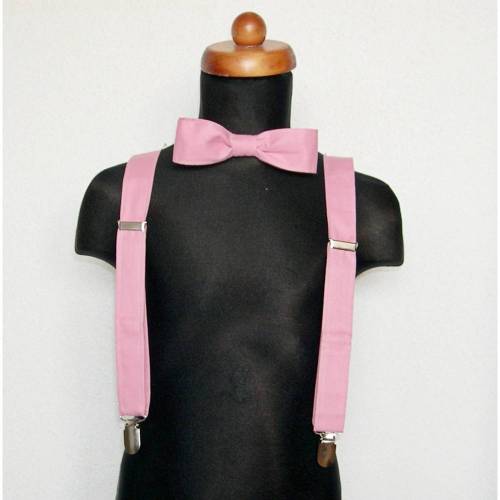 Hosenträger + Fliege Wunschfarbe, Kinderhosenträger, einfarbig, uni. rosa Kinderhosenträger, Babyhosenträger, Hosenträger Kinder, Fliege, verstellbar