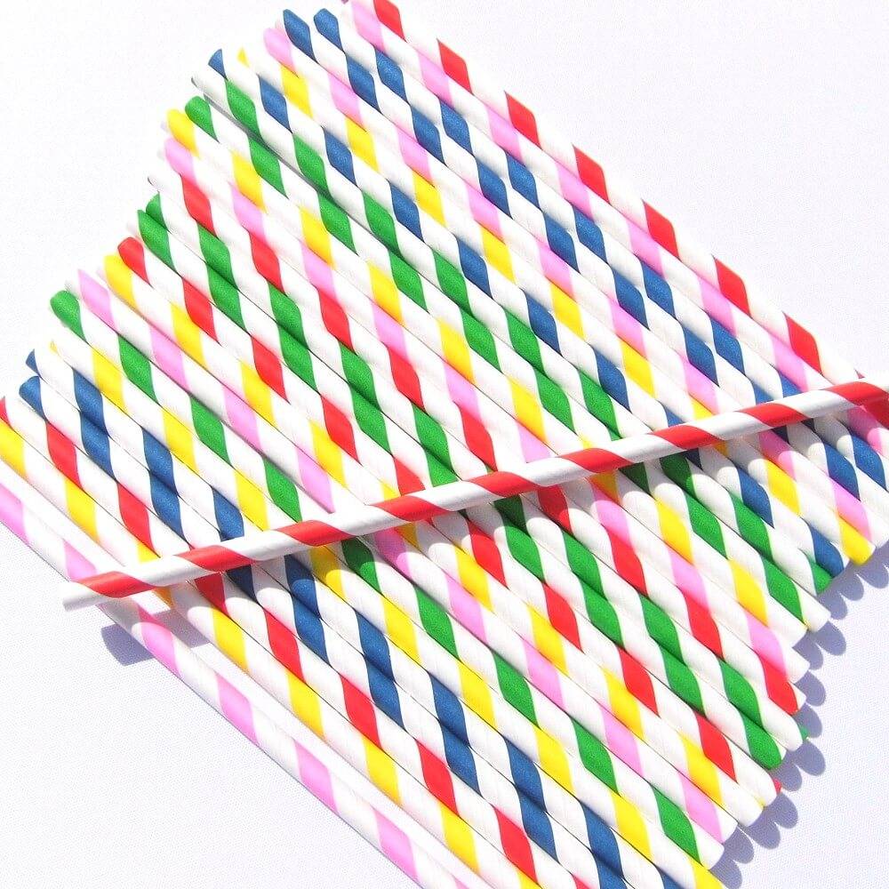 Papiertrinkhalme bunt Strohhalme Trinkhalme Partydeko