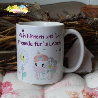 Tasse - Einhorn - Freunde für´s Leben