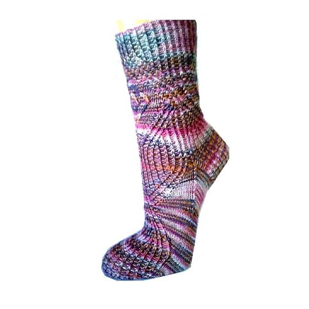 Socken-Strickanleitung "Sanduhr", Sockenstrickmuster in deutsch und englisch geschrieben Bild 3