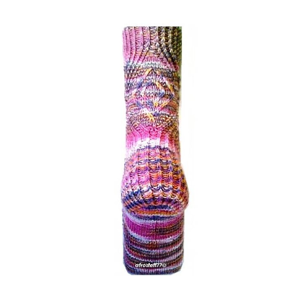 Socken-Strickanleitung "Sanduhr", Sockenstrickmuster in deutsch und englisch geschrieben Bild 4