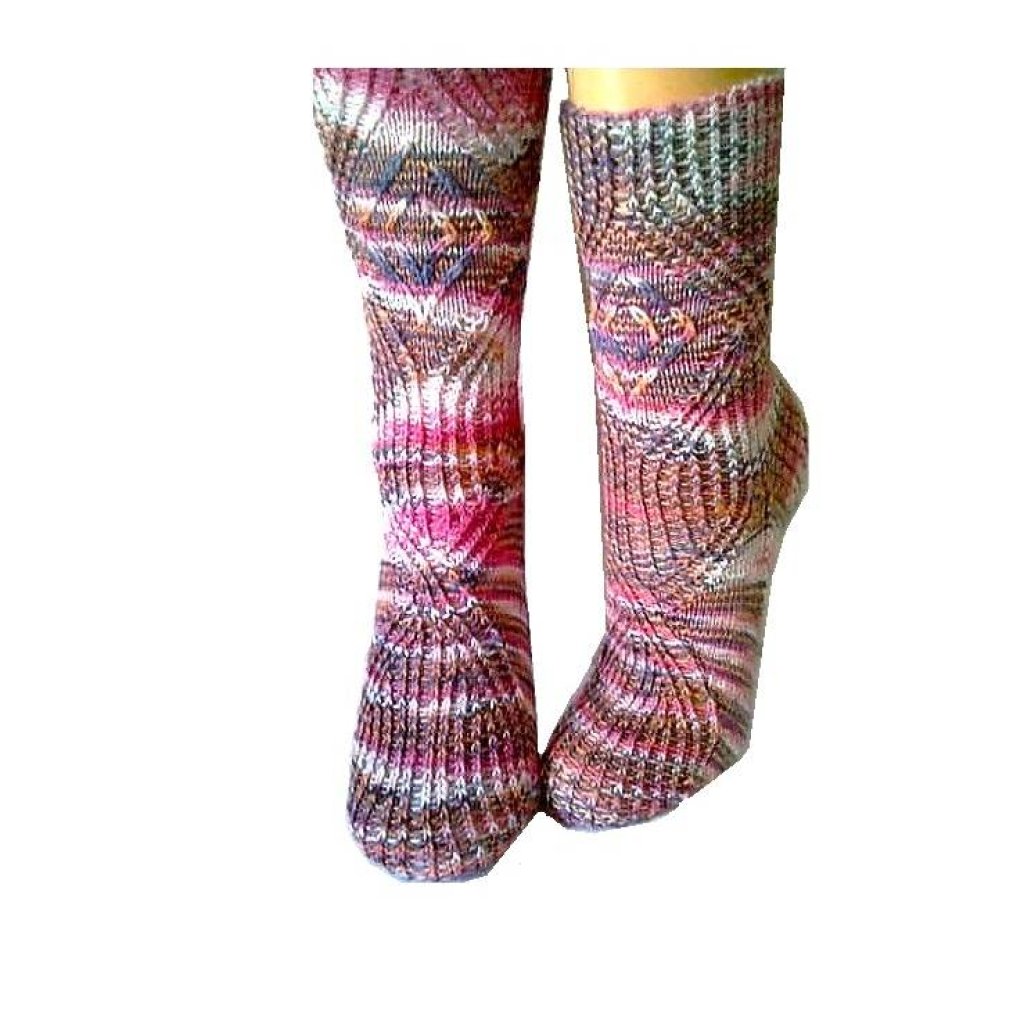 Socken-Strickanleitung "Sanduhr", Sockenstrickmuster in deutsch und englisch geschrieben Bild 6