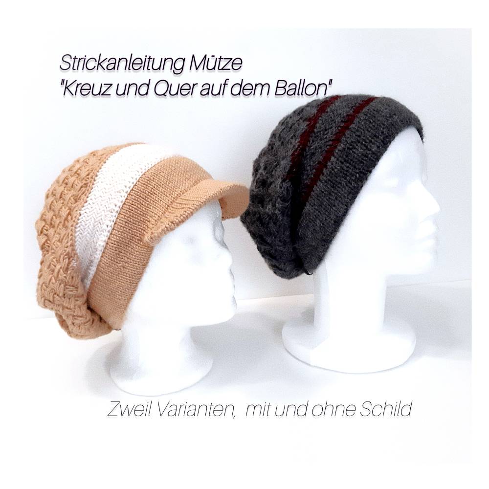 Strickanleitung "Kreuz und Quer auf dem Ballon" mit mehreren Varianten Bild 1