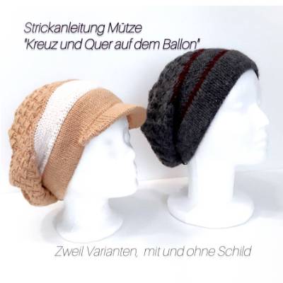 Strickanleitung "Kreuz und Quer auf dem Ballon" mit mehreren Varianten