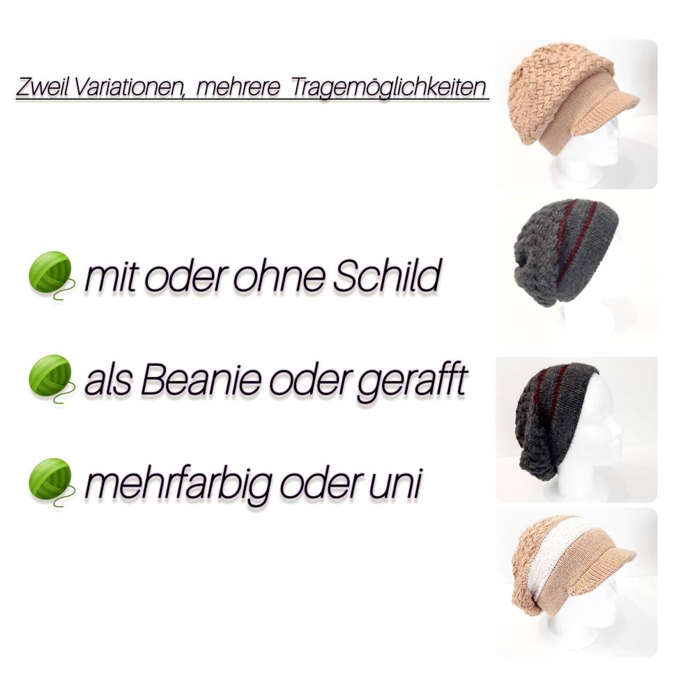 Strickanleitung "Kreuz und Quer auf dem Ballon" mit mehreren Varianten Bild 2