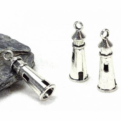 30 Anhänger Leuchtturm maritim nautisch charm, Hochzeit Gastgeschenk, 3D Schmuckanhänger
