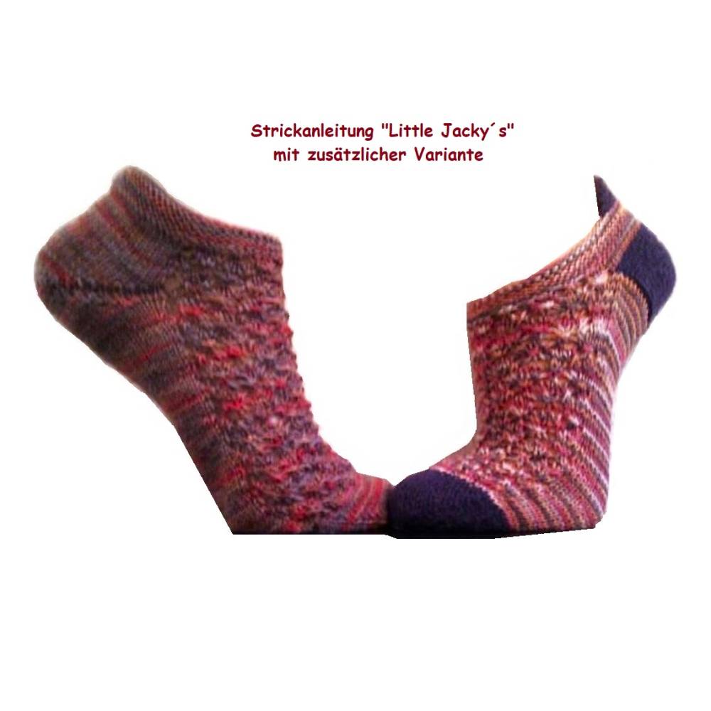 Strickanleitung für Sneaker-Sockenmuster "Little Jackys" mit zusätzlicher Varianten Bild 1