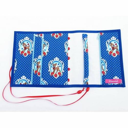 Schmucktasche in blau für unterwegs