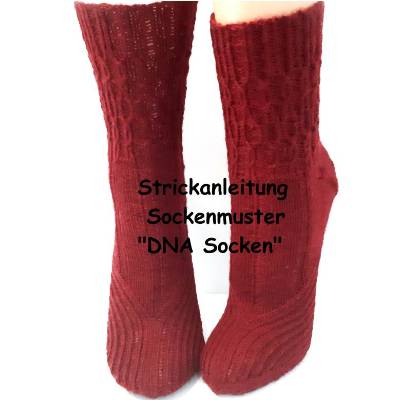 Strickanleitung für Sockenmuster "DNA Socken" für Männer und Frauen