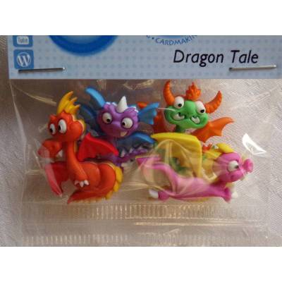 Dress it up Knöpfe Drachen (1 Pck.)   Dragon Tale