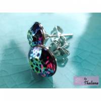 AMETHYST PATINA megafunkelige Glitzer-Ohrstecker