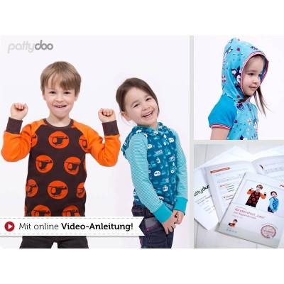 Papierschnittmuster, Leo Kindershirt mit Raglanärmeln by pattydoo Gr 92- 146 (1 Stück/11,- €)
