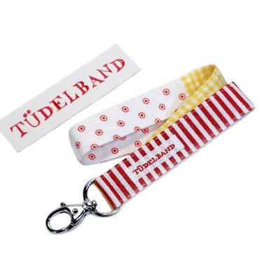 Schlüsselband Schlüsselanhänger ...kleines Tüdelband... rot...gelb...