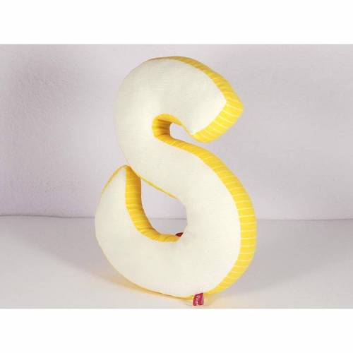 Kissen, Buchstabenkissen,  Kissenbuchstabe, großer Buchstabe S, Dekoration Kinderzimmer, Wohnzimmer, Schlafzimmer, ausgefallenes Geschenk