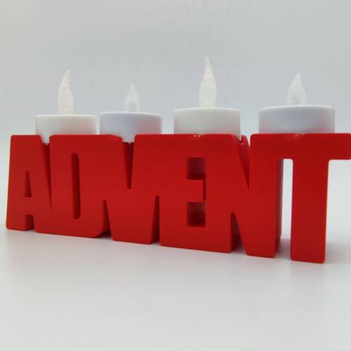 3D Druck LED Advent Schriftzug