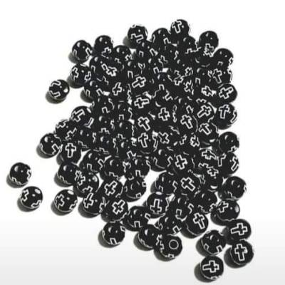 Acrylperle 8mm mit Kreuz