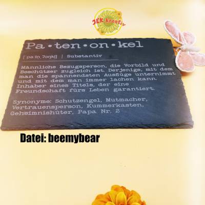 Schiefer für den Patenonkel, Schiefertafel, Schieferplatte
