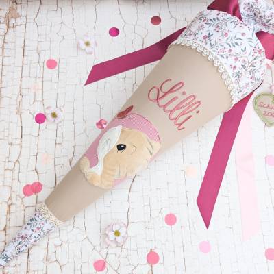 Schultüte aus Stoff Katze