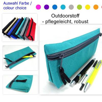 Stiftemäppchen Federmäppchen Kosmetik Pinsel, viele Farben petrol rot royalblau wasserabweisend BuntMixxDESIGN