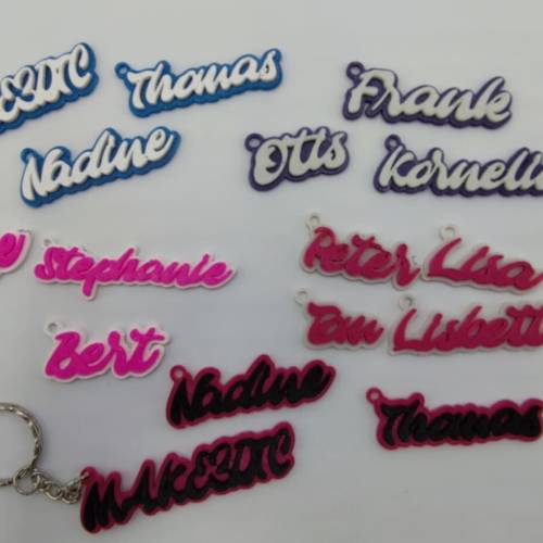 3D Druck | Personalisierter Schlüsselanhänger| Zweifarbig | 3D Namensanhänger | Geschenk | 3D Druck | Anhänger | Wunschn