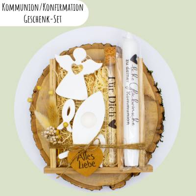Kommunion oder Konfirmation Geschenk-Set | personalisierbar | Geldgeschenk | Geschenkidee | Glaube | Kirche