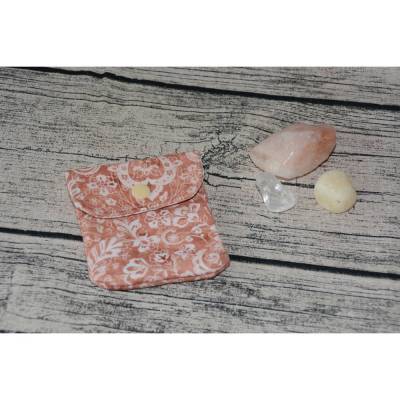 KrimsKrams-Täschchen-Tampontäschchen-Kleingeld-Geschenkidee-Blumenmuster apricot
