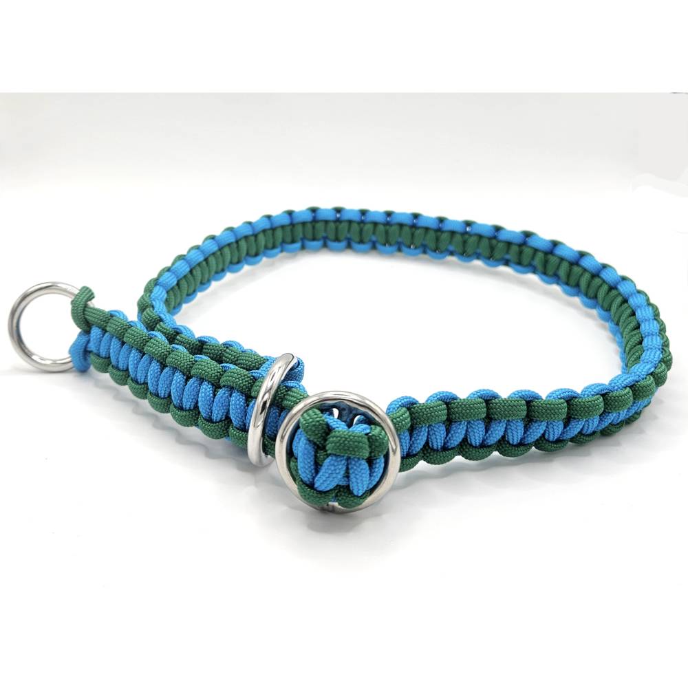 Halsband, Zugstopphalsband aus Paracord, Zugstoppverschluss, Kobraknoten,  Hundehalsband, Paracordhalsband, verstellbar