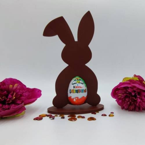 3D Druck | Osterhasen | Hasen Silhouette | Namen personalisierbar | Überraschungs Ei Halter | Hasen Silhouette | Namen p
