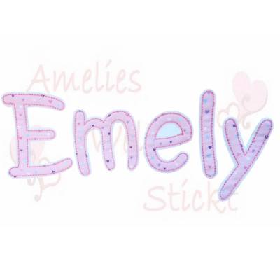 Stickdatei doodle Alphabet große und kleine Buchstaben sowie ä ö ü stickmuster nähen sticken schrift