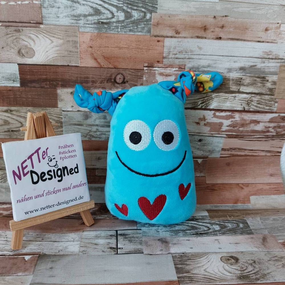 Glücksbringer, Mutmacher, Bester Freund "Drei Herzchenkuschel" ,Tröster in der Not, für Kindergarten oder zu Einschulung Bild 8