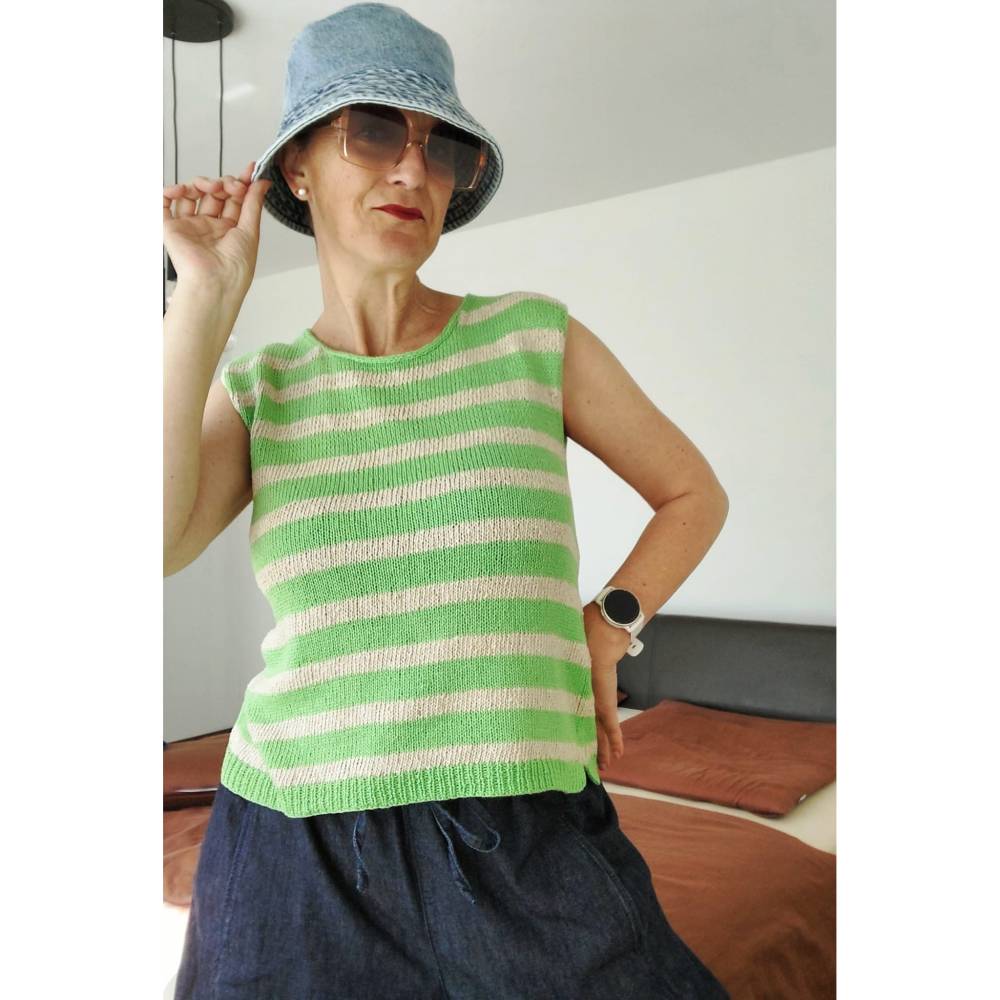 Strickanleitung: Dolly - Top in 4 Doppelgrößen von 36/38 bis 48/50 Bild 1