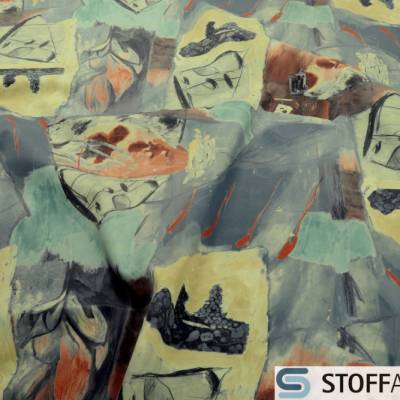 Stoff Polyester Polster Samt Malerei abstrakt Polsterstoff strapazierfähig