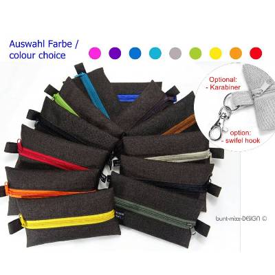 Täschchen wetbag schokobraun BRAUN Outdoorstoff mit Zipper, TaTüTa Kopfhörer, by BuntMixxDESIGN