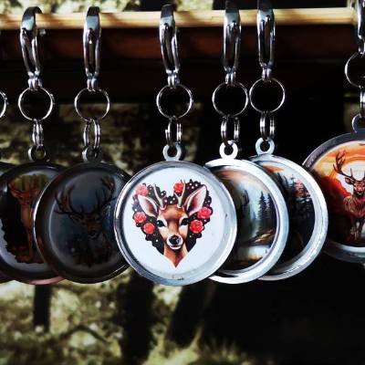 Anhänger,Edelstahl, Charivari-Anhänger, Trachtenschmuck